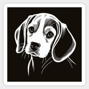 Portrait of a Beagle Sticker